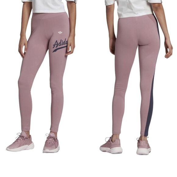 Adidas Originals Tight Leggings Magic Mauve Purple High Rise NWT Plus 3X - Picture 1 of 5